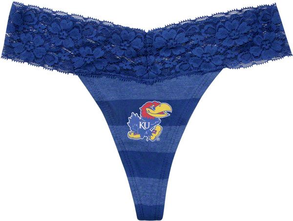 Kansas Jayhawks Womens Royal Nostalgia Thong