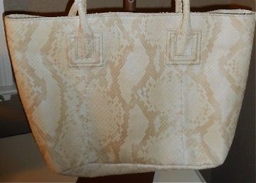 New Auth $1881 Kara Ross Bronze Python Medium Tote Shoulderbag Handbag