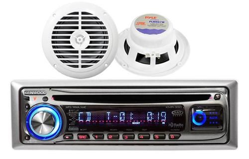 Kenwood Boat Marine CD  Stereo Radio Player Receiver 26 5 Speakers