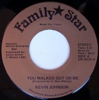 Kevin Johnson You Walked Out on Me RARE Soul Vinyl 45