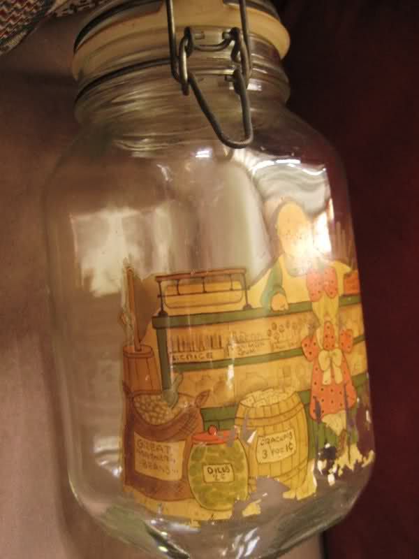 Vintage Kilner Ravenhead Clip Top Storage Glass Jar Container Decal