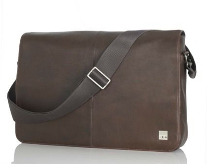 Knomo Soft calfskin Leather exterior w/Canvas interior Bungo, 15