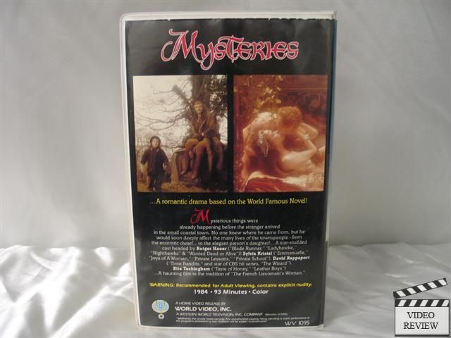 Mysteries VHS Rutger Hauer Sylvia Kristel Knut Hamsun