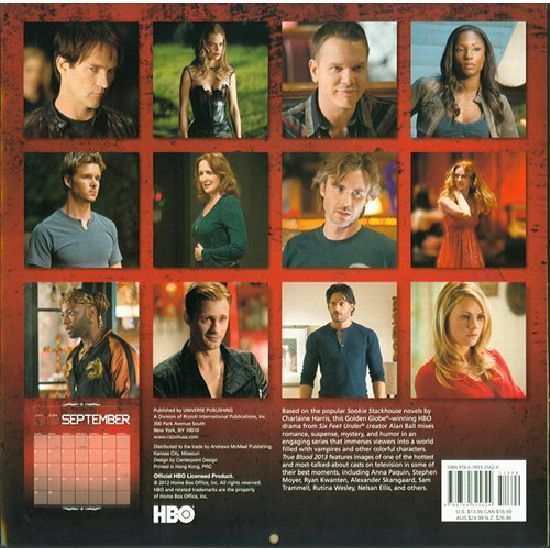 True Blood TV Series 2013 Vampire Wall Calendar New SEALED