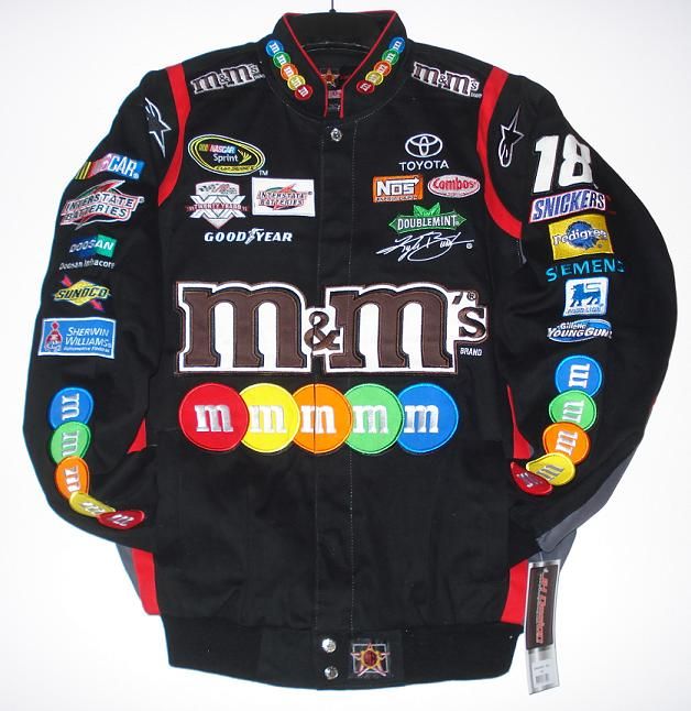 Size XXL Sprint Kyle Busch M Ms Embroidered Cotton Black Jacket XXL