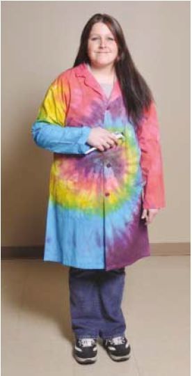 Lab Coat Full Length Tie Dyed Large L Unisex