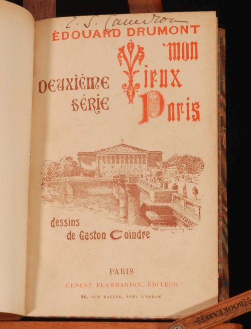 C1896 Eduard Drumont Mon Vieux Paris