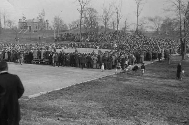 Early 1900s Photo Tennis Central Park Vintage Black White Photograph