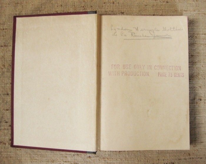 What A Life Goldsmith 1939 Lyndon Larouche Signed RARE Acting Playbook