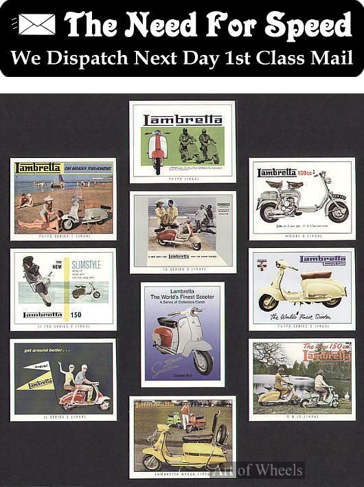 Lambretta Scooter TV175 GP200 L1 150 D LD Trade Cards