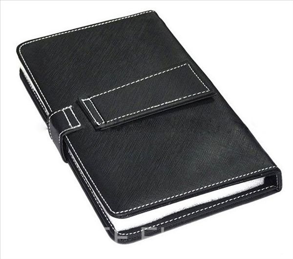 Wide Leather Case Cover USB Keyboard with Stylus for Android Tablet