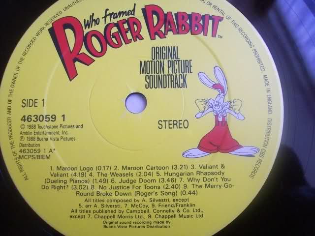 ALAN SILVESTRI WHO FRAMED ROGER RABBIT COMES WITH POSTER