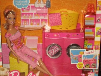 Barbie Laundry Room Furniture Washer Dryer Really Spins