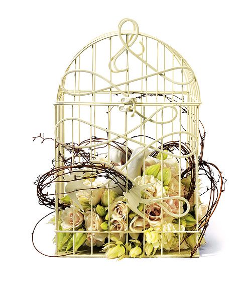 Wedding Decoration Black White Birdcage Wishing Well Card Holder Money