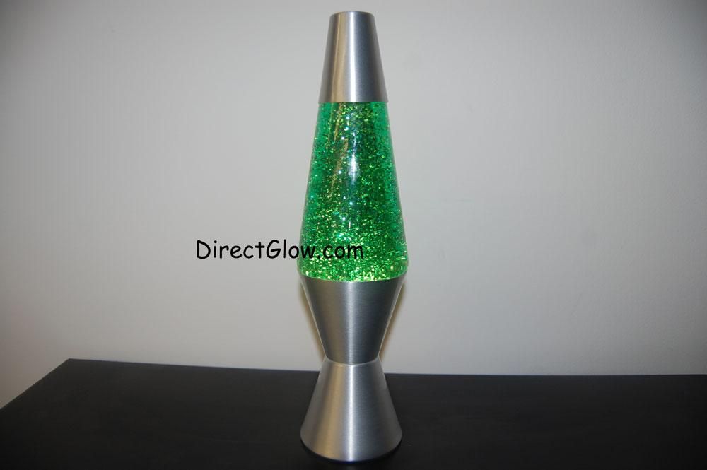 12oz Lava Brand Stardust Green Metallic Glitter Lamp