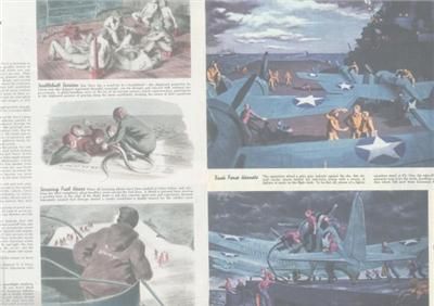 1944 Aircraft Carrier Action Packed Paintings by Lawrence Smith