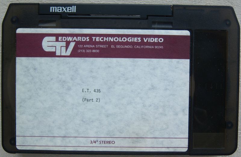 ETV #435 P2 AUG 1987 U MATIC 80S PROMO MUSIC VIDEO/CHICAGO/SAMMY HAGAR