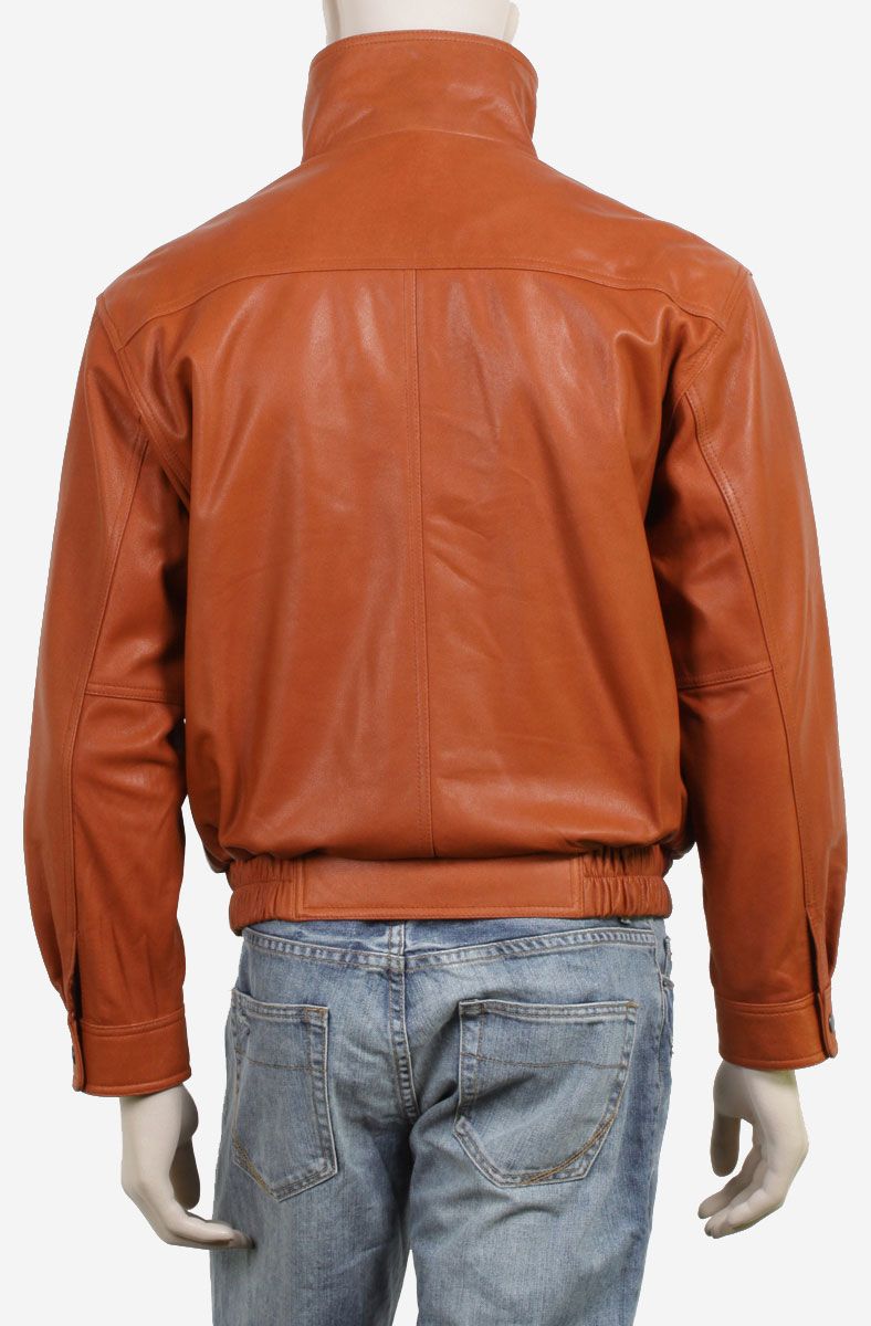 Mens Luxury Lambskin Nubuck Leather Jacket Blouson s M