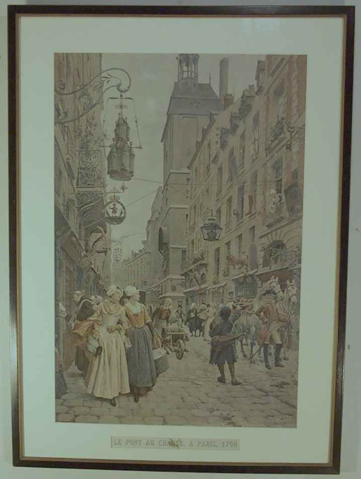 Maurice Leloir 1853 1940 Le Pont AU Change Lithograph