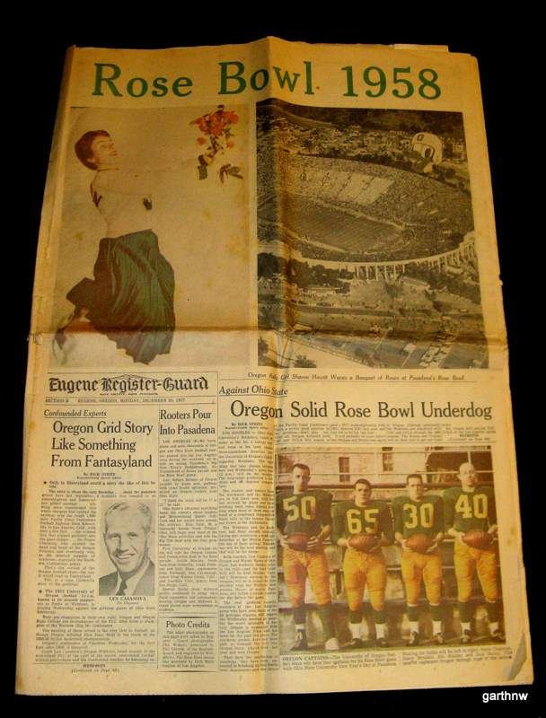 Len Casanova Oregon Ducks Football Coach RARE 1958 Rose Bowl Personal