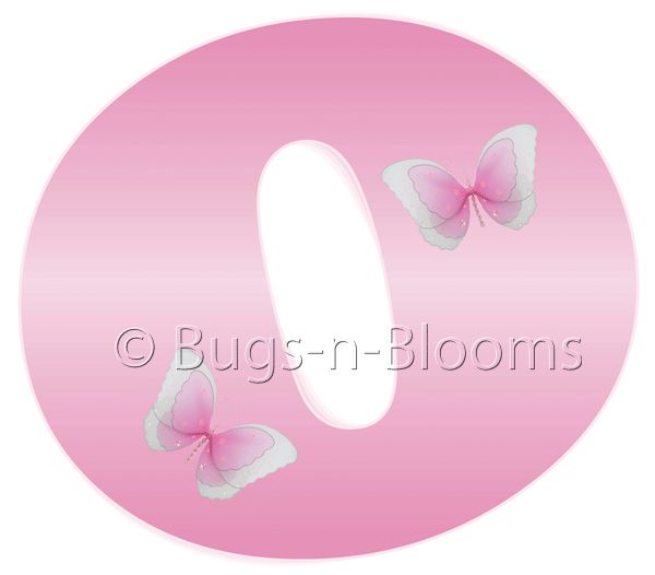 Pink Letters Mural Butterfly Alphabet Room Wall Decor Vinyl Sticker