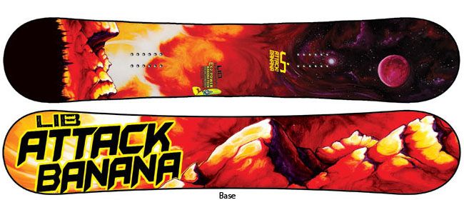 Lib Tech Attack Banana EC2 153cm Mens 2011 Snowboard