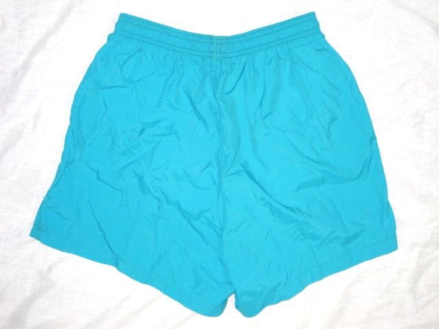 Nylon Lifeguard Swimsuit Trunk Basic Short 4 Inseam Teal Mens 2XL XXL