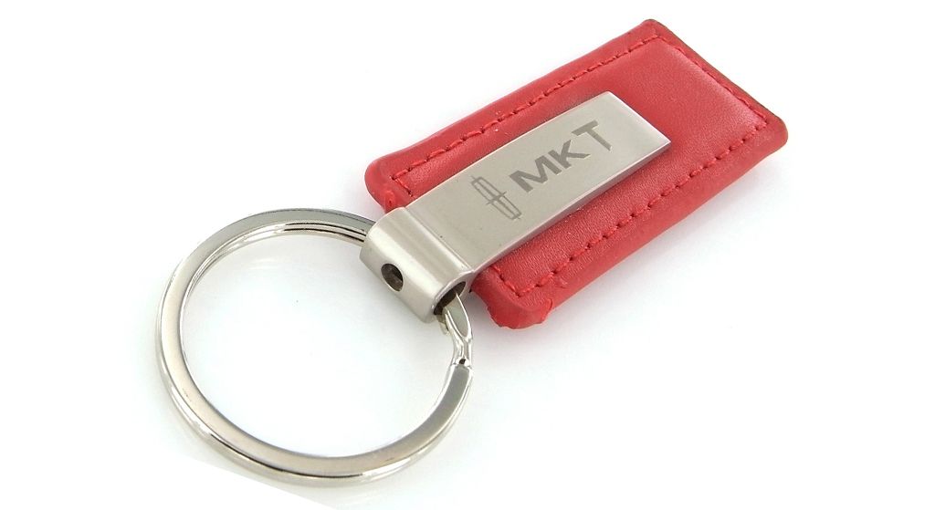 Lincoln MKT Red Leather Rectangular Key Chain