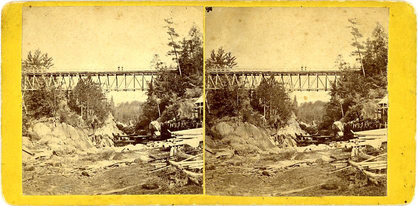 MOULTON PLYMOUTH NH STEREOVIEW BRIDGE AT LIVERMORE FALLS CAMPTON ? NH