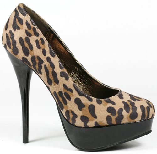 Round Toe Platform Stieltto Pump 8 US Wild Diva Lorane 01