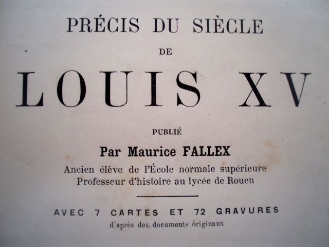 1893 Voltaire Précis Du Siècle de Louis XV Age French