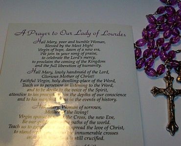 NIP Our Lady of Lourdes Catholic Medal Rosary