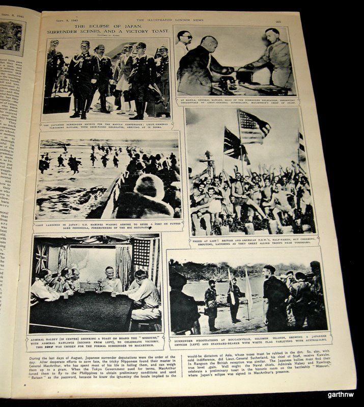 General Douglas MacArthur 1945 Surrender Pictorial