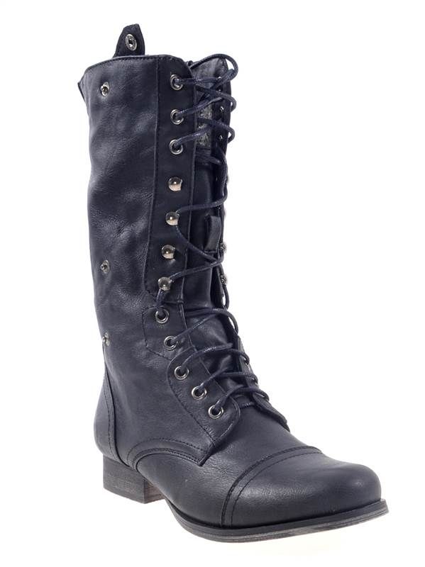 Madden Girl Steve Madden Geirard Womens Blacks Boots Sz 8 M