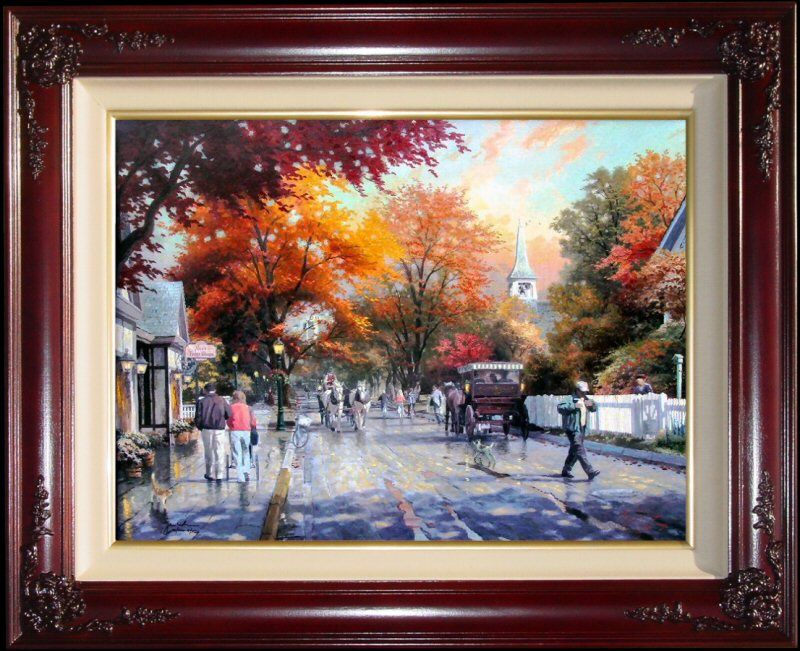 Thomas Kinkade Paintings Autumn on Mackinac Island Oil