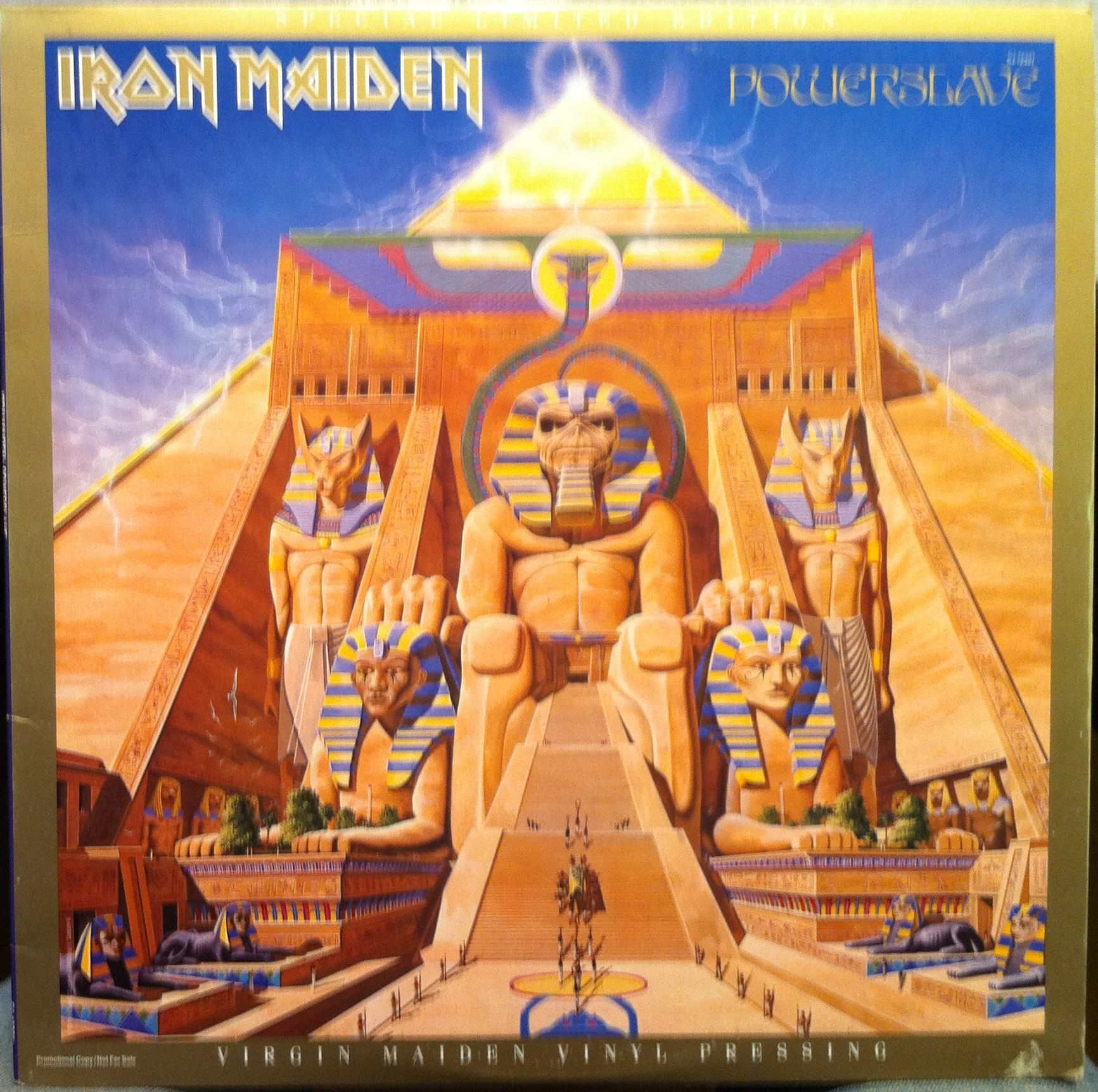 Iron Maiden Powerslave LP VG SJ 12321 Vinyl 1984 Record