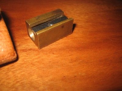 Vintage Unknown Maker Brass Pencil Sharpeners w Case Germany