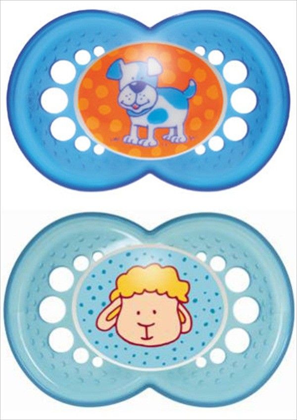 New MAM Baby Pacifiers Boy Girl 6 M Animals 3 Styles