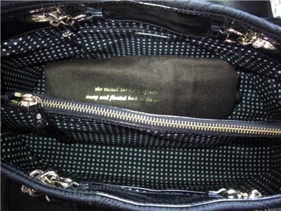 Kate Spade Black Quilted Elena Marivaux Noel Chain Tote Bag Purse $345