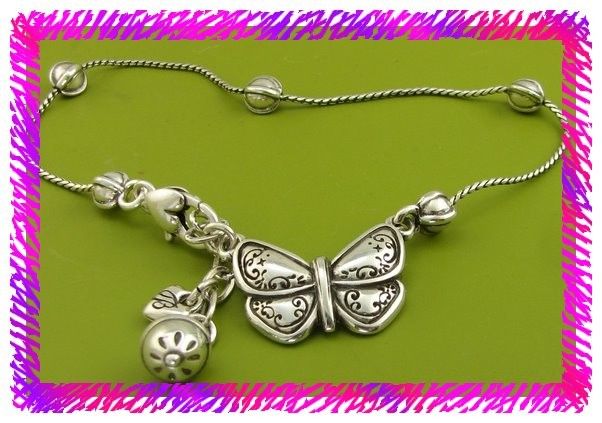 Brighton Silver Mariposa Butterfly Anklet Bracelet NWotag
