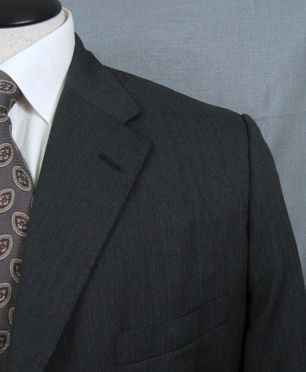 Freeman Son MTM Three Button Pinstripe Suit 41L