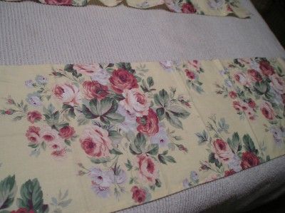 Martha Stewart Window Valance Roses Shabby Cottage Chic