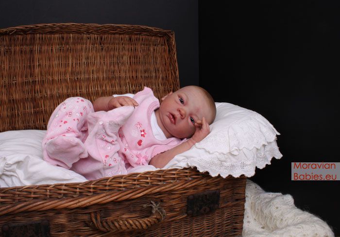 Cute reborn baby girl Klarka; sculpt Celine by Evelina Wosnjuk, NO