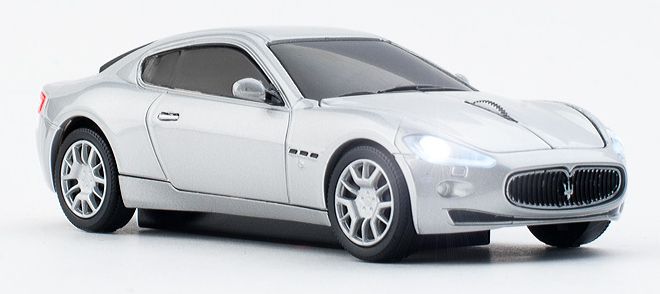 Pawas Click Car Mouse Maserati Granturismo Silver Wireless Officially