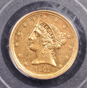 1841 C Liberty $5 PCGS MS 61