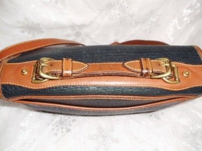 Dooney Bourke Purse Vintage Messenger Style Dark Navy Great Condition