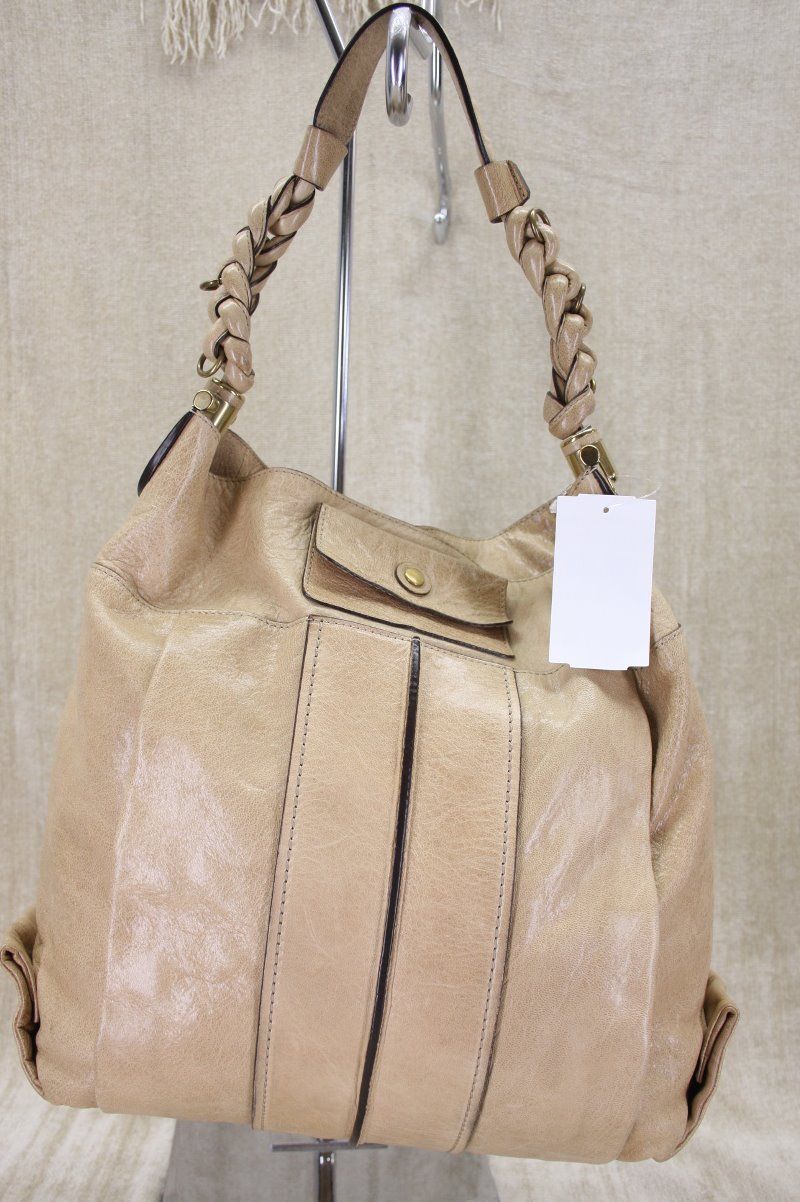 Chloe Heloise Mastic Braided Leather Shoulder Bag Hobo