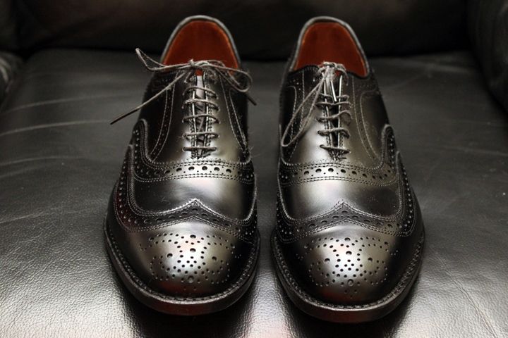 BRAND NEW Allen Edmonds Black McAllister 8.5D 8.5 D Strands Macneil