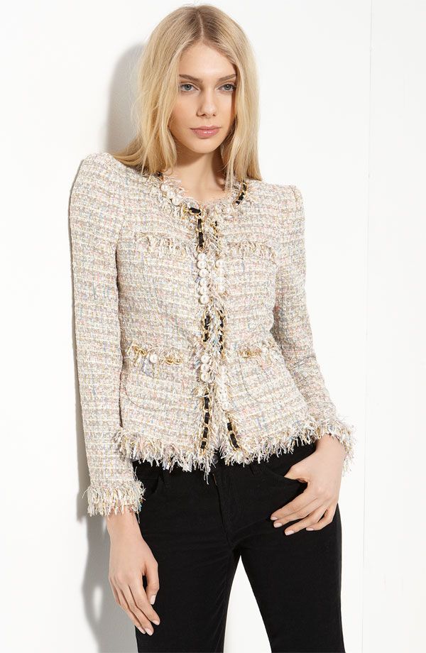 McGinn Elizabeth Metallic Boucle Jacket 6 Chanel Dustbag