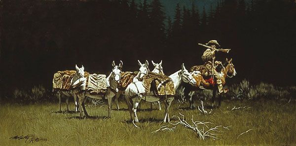 Frank McCarthy Alert Mountain Man Ed Print Signed